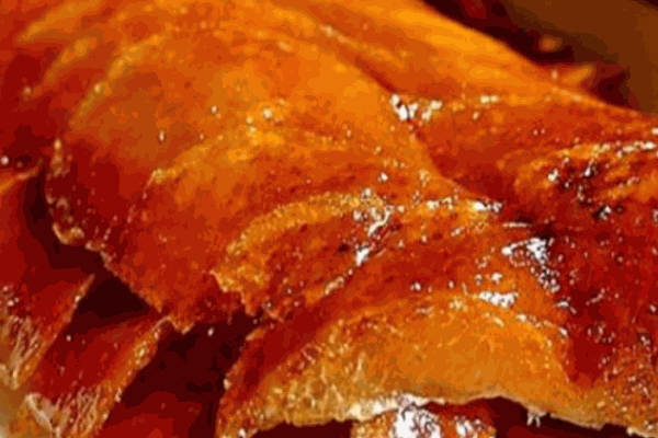 时鲜果木炭烤鸭